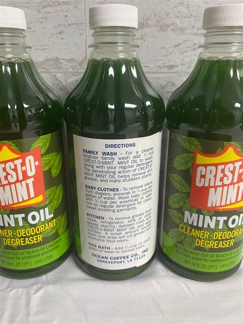 Crest O Mint Oil Concentrate Cleaner Deodorant Degreaser Etsy