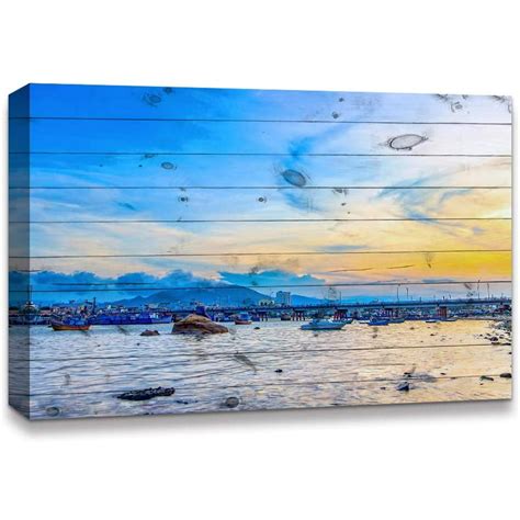 Idea4wall Coastal Canvas Wall Art Scene Of Beach Canvas Prints Modern