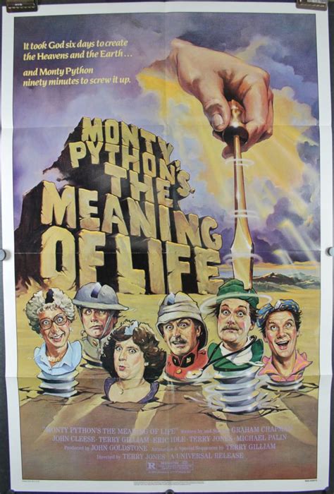 Monty Pythons The Meaning Of Life Original Vintage Folded 1 Sheet