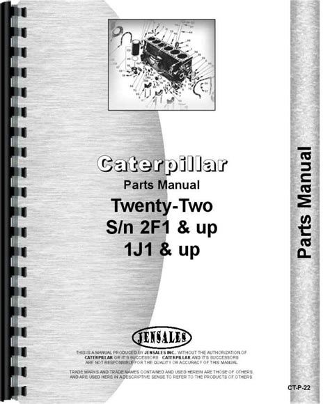 Caterpillar 22 Crawler Parts Manual