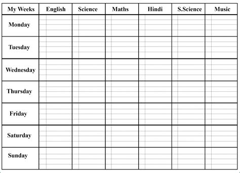 》free Printable Weekly Class Schedule Template Bogiolo