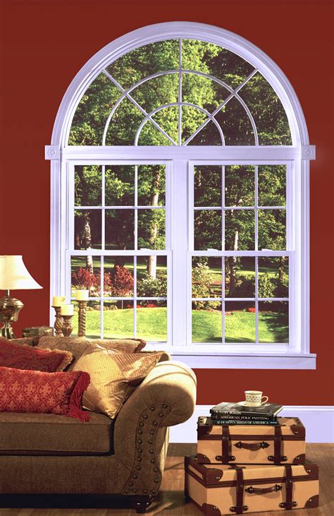 Maybe you would like to learn more about one of these? Half Round Window w/ Starburst Grid Over Two Double Hungs ...