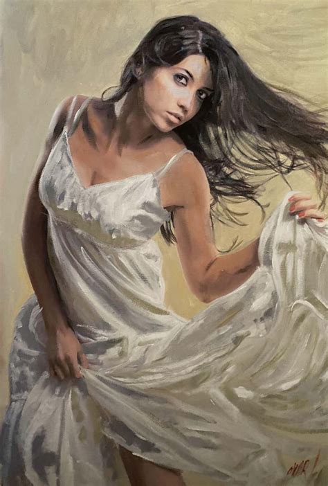 William Oxer Frsa A Siren In The Dark Painting Acrylic On