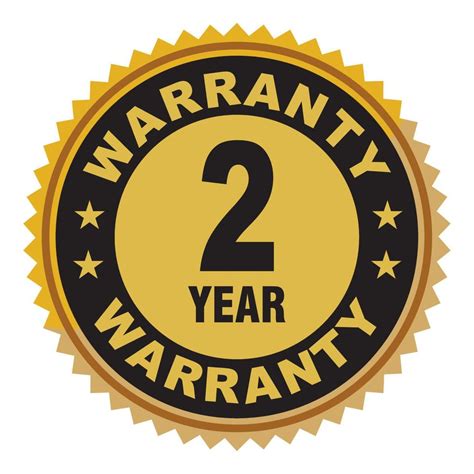 Two Year Warranty Icon 2 Year Warranty Badge Mark Seal Stamp Label