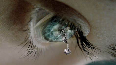 Eyes Wallpaper With Tears