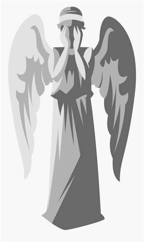 Weeping Angel Silhouette Free Transparent Clipart Clipartkey
