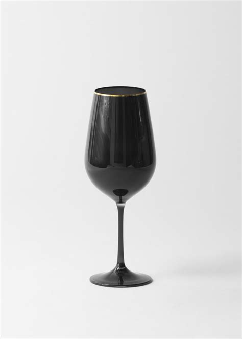 Pin On Black Wine Glass
