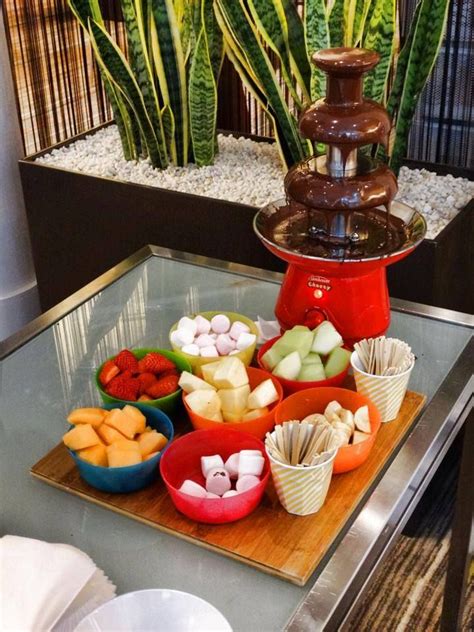 Chocolate Fountain And Fresh Fruit For This School Holiday In The Kids