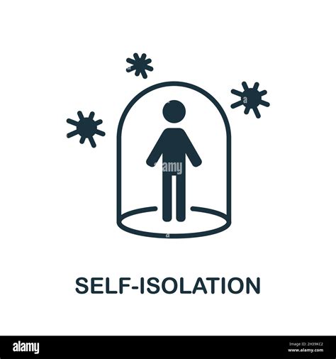 Self Isolation Icon Monochrome Sign From Lockdown Collection Creative Self Isolation Icon