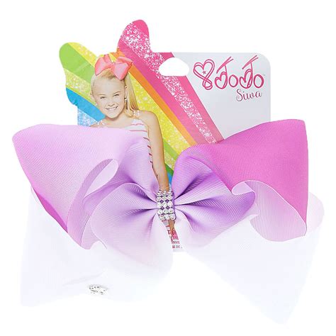 Jojo Siwa Large Purple And White Ombre Signature Hair Bow Claires