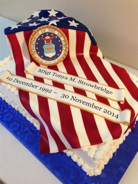 Military retirement centerpieces retirement events are a terrific method for an organization to reveal its appreciation to the retired. US Air Force Military Cake | Retirement cakes, Military ...