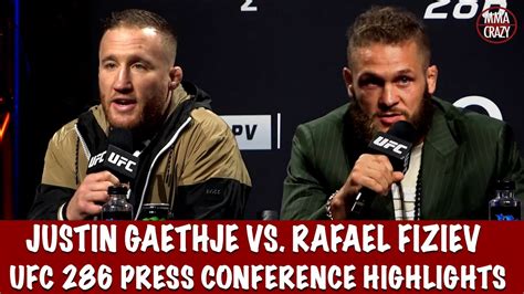 Justin Gaethje Vs Rafael Fiziev Press Conference Highlights UFC 286