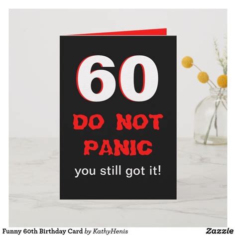 Funny 60th Birthday Card Zazzle 60th Birthday Cards Birthday