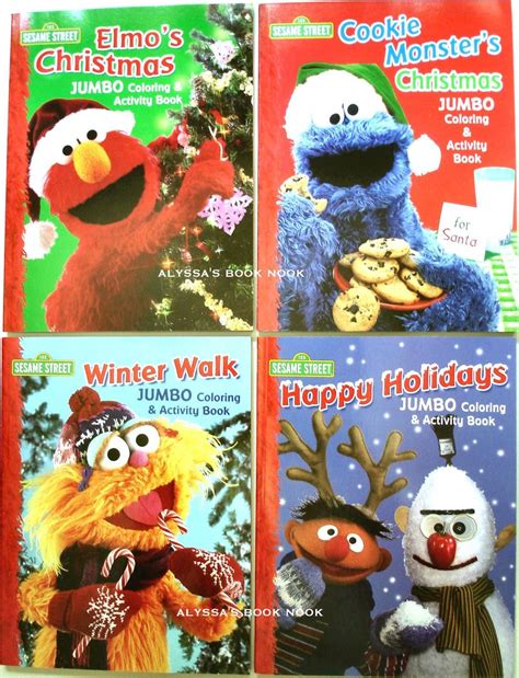 Sesame Street Christmas ~coloring And Activity Set~ 448 Pg 1790038706