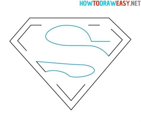 How To Draw Superman Logo Easy How To Draw Easy Superman Drawing