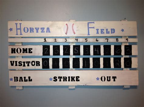 Scoreboard Baseball Wall Art Like The Chalkboard For The Numbers So