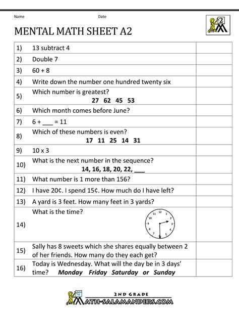 29 Math Worksheets Grade 2 Free Pictures The Math