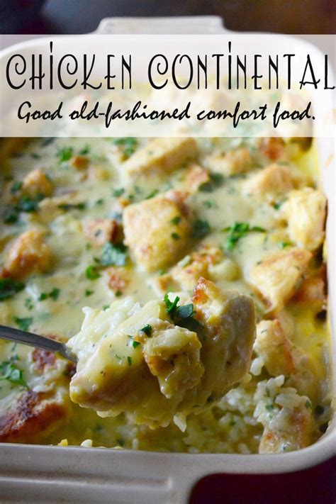 I stumbled upon this recipe from marna on pinterest. Chicken Continental - a creamy, hearty chicken & rice dish ...