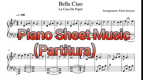 Bella ciao | piano sheet music. La Casa de Papel Bella Ciao Piano + Sheet music 🎶 - YouTube