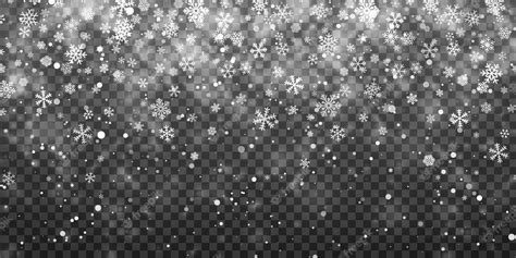 Premium Vector Christmas Snow Falling Snowflakes On Transparent