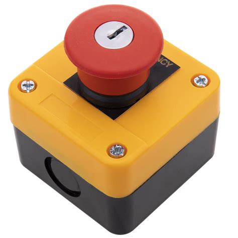 Control Box With Emergency Stop Push Button With Key Nc Cablematic