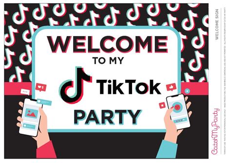Download These Fun Free Tiktok Party Printables Catch My Party