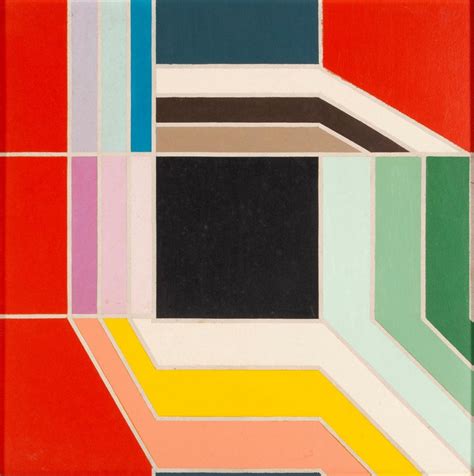 Lot Geometric Abstract In The Manner Of Frank Stella
