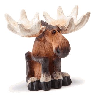 Check out the prints of sitting moose by neysag. Sweet Sitting Moose Figurine | Moose decor, Moose pictures ...