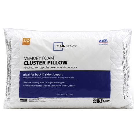 Mainstays Memory Foam Cluster Bed Pillow Standardqueen 2 Pack