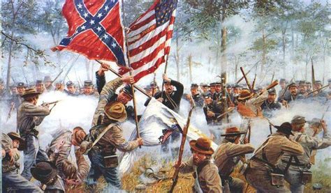 Scene Of Battle At Gettysburg 1863 Civil War Art Civil War American War