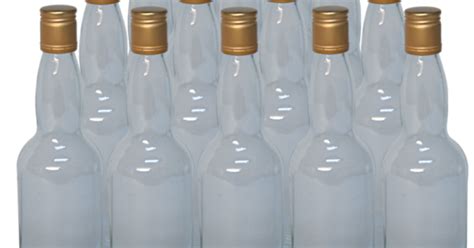 Spirit Bottles 700ml Clear Glass With Pre Fitted Metal Screw Cap