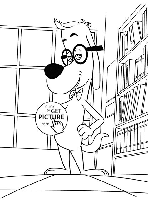 Mr Peabody Coloring Pages For Kids Printable Free Mr Peabody And