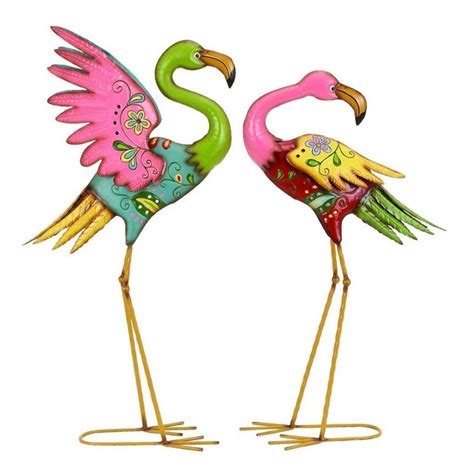 Garden Statues And Sculptures Pink Flamingo Lawn Ornaments