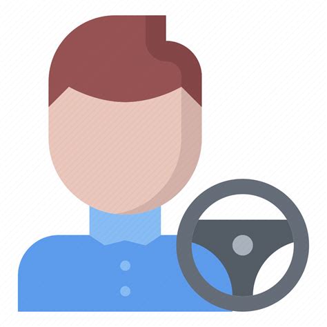 Man Steering Wheel Driver Driving Icon Download On Iconfinder