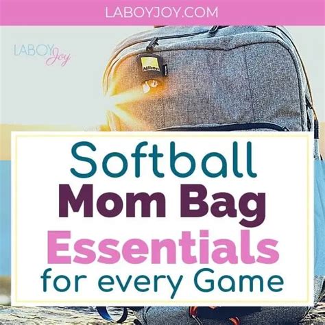 Simple Softball Mom Bag Essentials For Game Time