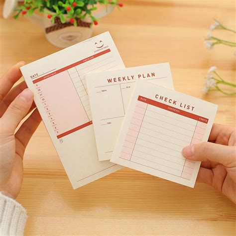 Jugal Pcs Lot Mini Pocket Monthly Weekly Plan Check List Notepad Desk
