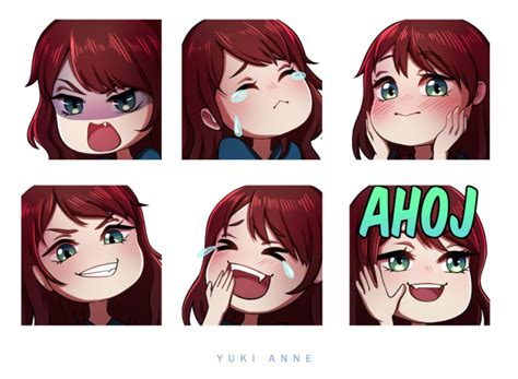 Create Anime Twitch Emotes By Yukianne Fiverr