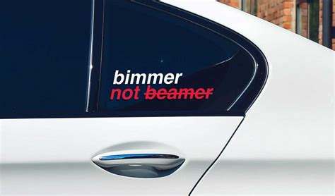 Bimmer Not Beamer Sticker