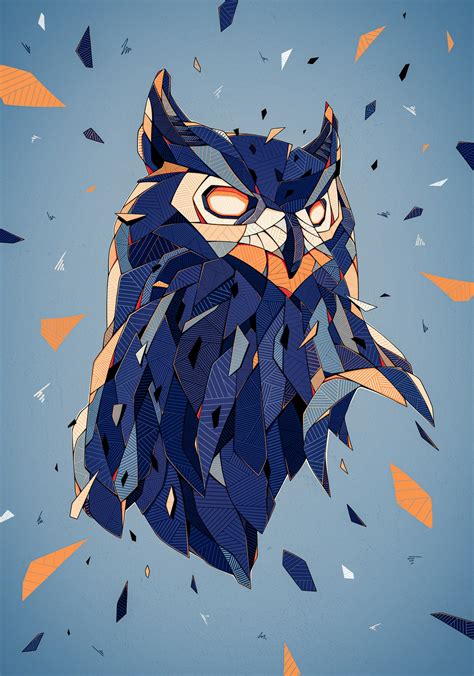 Fractal Creatures Owl Rare Digital Artwork Makersplace