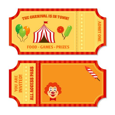 Circus Tickets Template 452546 Vector Art At Vecteezy