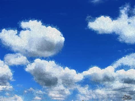 Clouds In A Blue Sky Painting By Bruce Nutting Pixels
