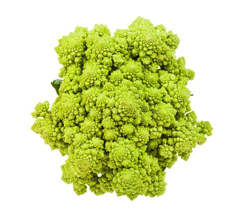 Top View Of Fresh Romanesco Broccoli Isolated Stock Photo Image Of Romanesco Ripe