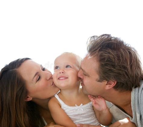 Happy Parents Kissing Baby Stock Image Image Of Lifestyle 44145421