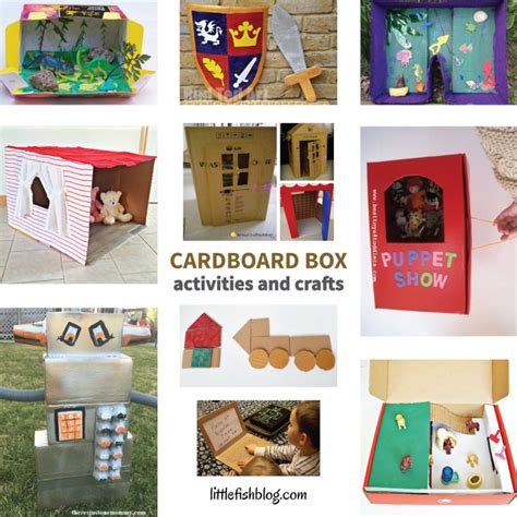 Simple Cardboard Box Activities And Crafts For Kids Little Fish