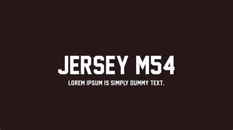 Jersey M54 Font Download Free For Desktop And Webfont