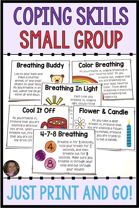 coping skills activities for small group counseling lessons no prep coping skills activities