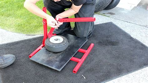 You do have to break the tire bead to get in there & reseat. Tire Bead Breaker - Adjustable - Bogert Aviation - YouTube