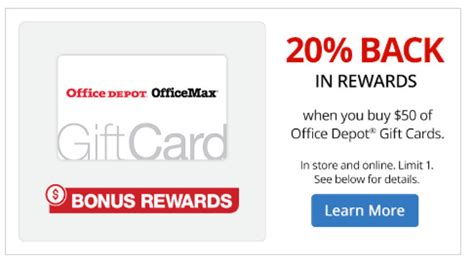 Manage your office depot credit card account online, any time, using any device. Expired Office Depot: Purchase $50 In Office Depot Giftcards & Get 20% Back In Rewards ...