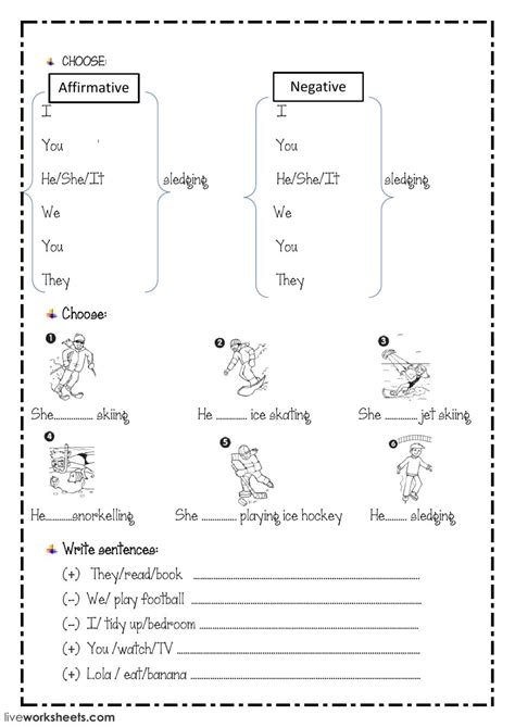 Present Continuous Tense Interactive Worksheet