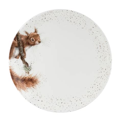 The plate or stand matched the bowl, every flower is hand painted in fine detail. Squirrel Dinner Plate | Wrendale Designs by Hannah Dale